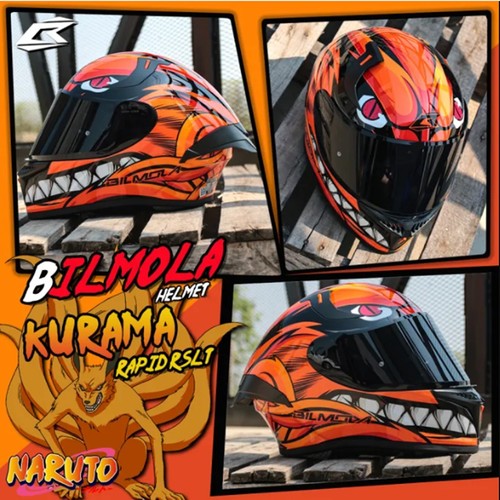 Motorcycle Helmet Bilmola x Naruto Limited Edition Collection : Kurama Full Face - Picture 9 of 10
