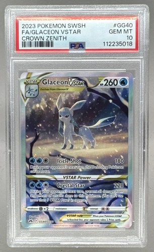 5018 Glaceon VSTAR 2023 Pokemon Sword & Shield Crown Zenith #GG40 PSA 10