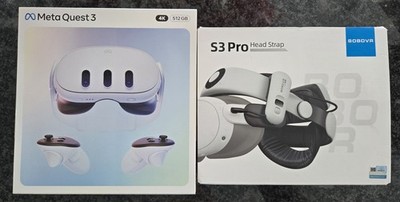 META QUEST 512 VR HEADSET BOBOVR S3 PRO STRAP WITH BATTERY BUNDLE