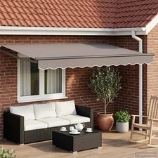 WALPLUS patio cover system 3x2.5m anthracite aluminium electric shade unit UV