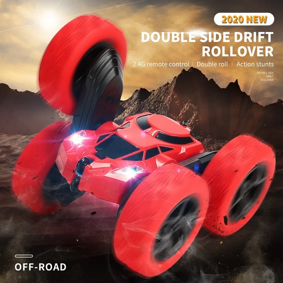 RC Car 4WD 2.4GHz Stunt Car 360° Flip Toy Off Road Drift RC Car for Boys Girls - Image 2 of 4