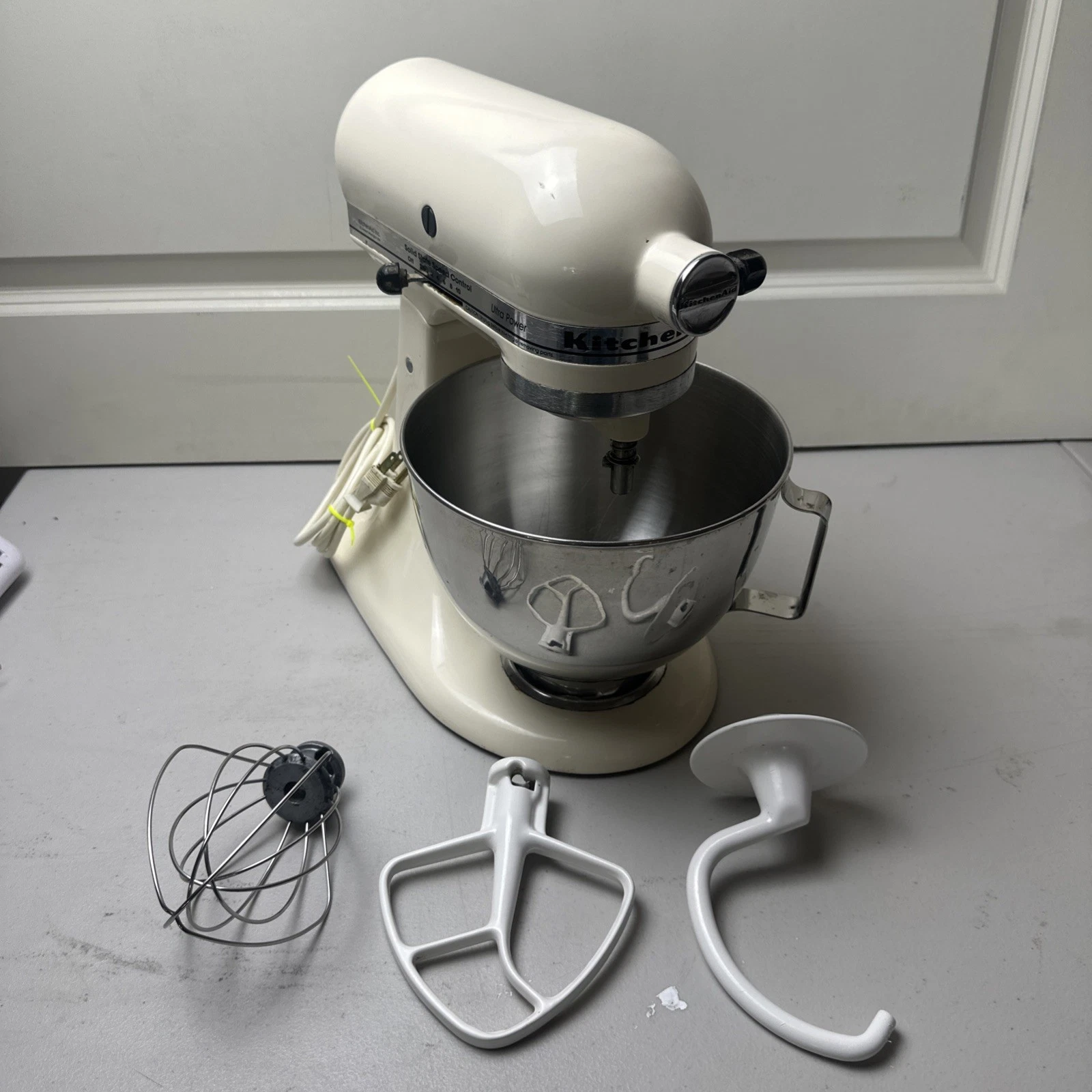 KitchenAid Ultra Power Stand Mixer White Bundle KSM90 Tested Fast Shipping
