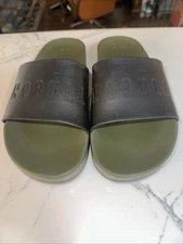 NOBULL Unisex Quick Dry Contoured Slide Sandals CD4 Black/Ivy Size US:M7/W8.5