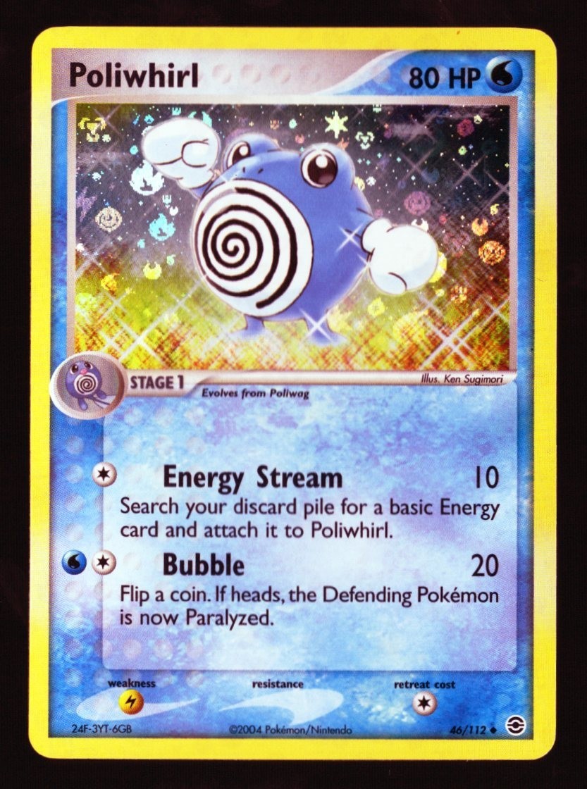 Poliwhirl Pokemon TCG 46/112 FireRed & LeafGreen Reverse Holo NM