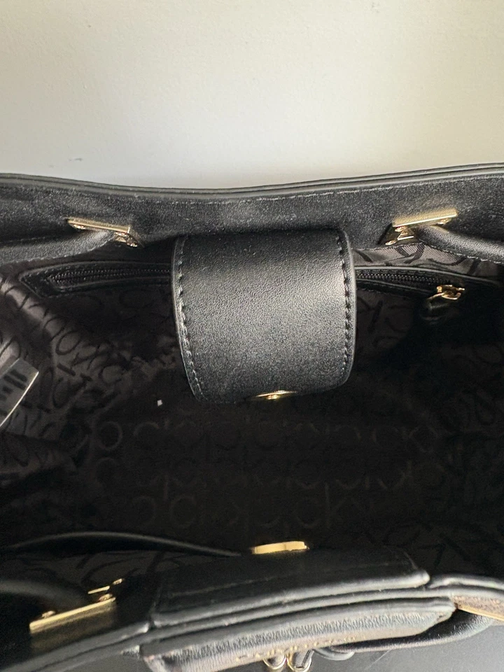 Calvin Klein Black/brown Ash Bucket Crossbody Bag   - Image 4 of 4