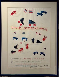 ORIGINAL SIGNED DAVID HOCKNEY POSTER “David’s Evening on Wheels”. SIGNED