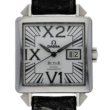 OMEGA 7813.30.39 De Ville WATCH white SS/rubber AT
