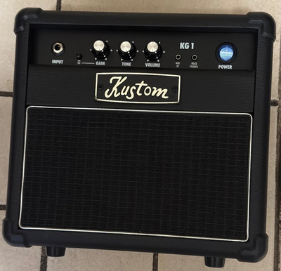 Kustom KG1 15W Mini Bedroom Practice 1x6 Guitar Combo Amp w/ Microphone