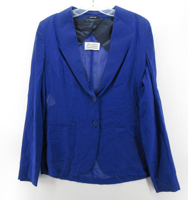 Maison Martin Margiela Blazer Women 8 Blue Jacket Sheer