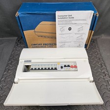 BG Consumer Unit 12 Way 16 Module Electrical Fuse Box RCD MCBs RCBOs 100A Switch