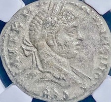 Large Roman Tetradrachm 218AD-222AD NGC Ancient Genuine Authentic Elagabalus
