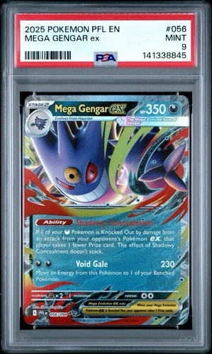2025 POKEMON PFL EN MEGA GENGAR ex PSA 9