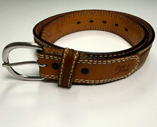 Tony Lama Boys/Youth leather Western Belt Sz 30 Brown Stainless Buckle