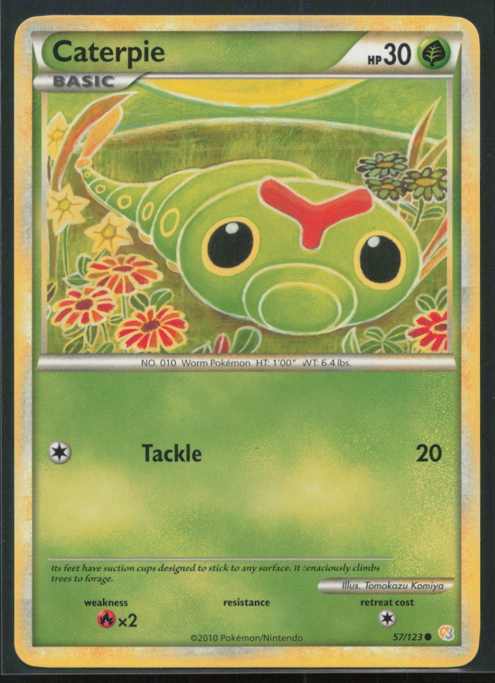 Caterpie Common HeartGold SoulSilver 57/123 NM 123
