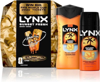 Lynx Sunset Fresh Gift Set for Men Body Spray & Shower Gel Duo – Perfect Gift