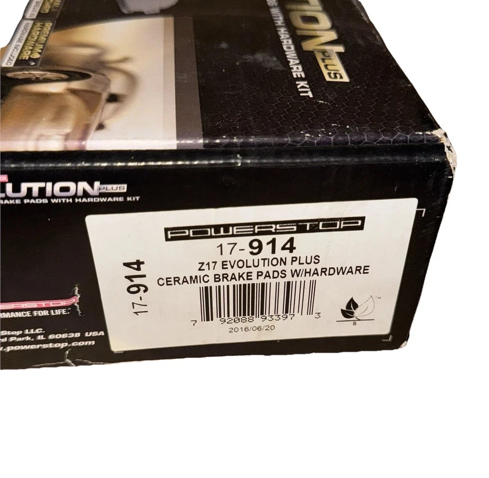 PowerStop 17-914 Ceramic Disc Brake Pads Set Front Honda Acura W/ Hardware - Image 3 of 3