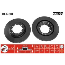 2x Bremsscheibe vorne für Renault Trucks Mascott | 26240743