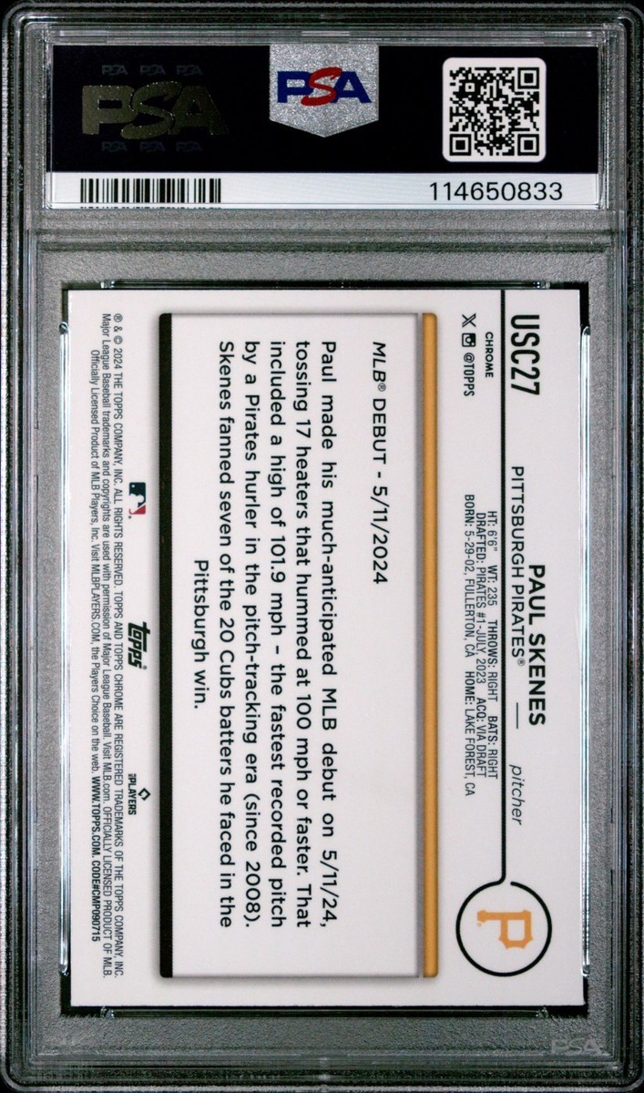 2024 Topps Chrome Update Series - Rookie Debut Paul Skenes