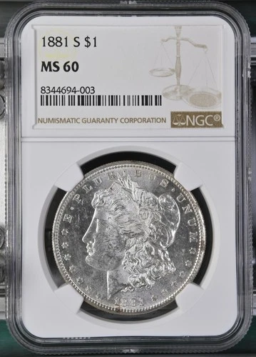 1881-S Morgan Dollar NGC Certified MS60