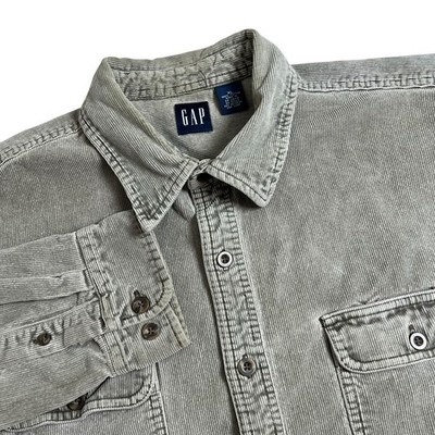 Vintage Gap Mens XL Olive Green Corduroy Shacket Barn Jacket Pockets 90s Y2K