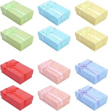 SKPPC 24 PCS Paper Gift Boxes with Lids and Ribbon Bows for Jewelry Display-Ring