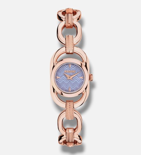 Missoni Women's Rose Gold Gioiello Chain Bracelet Swiss Quartz Watch 22mm.