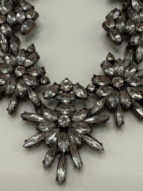 Sugarfix Signed Rhinestone Flower Statement Neckl… - image 5