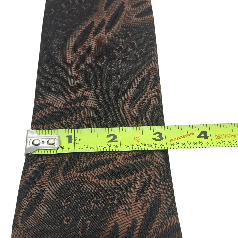 Corbata vintage Envoy edición limitada abstracta marrón para hombre Foto 2 de 4