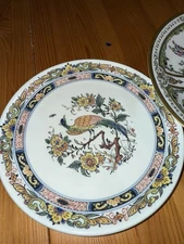 2 A. Raynaud & Cie Limoges Promenade Au Palais Royal Porcelain Plate Hand Dec