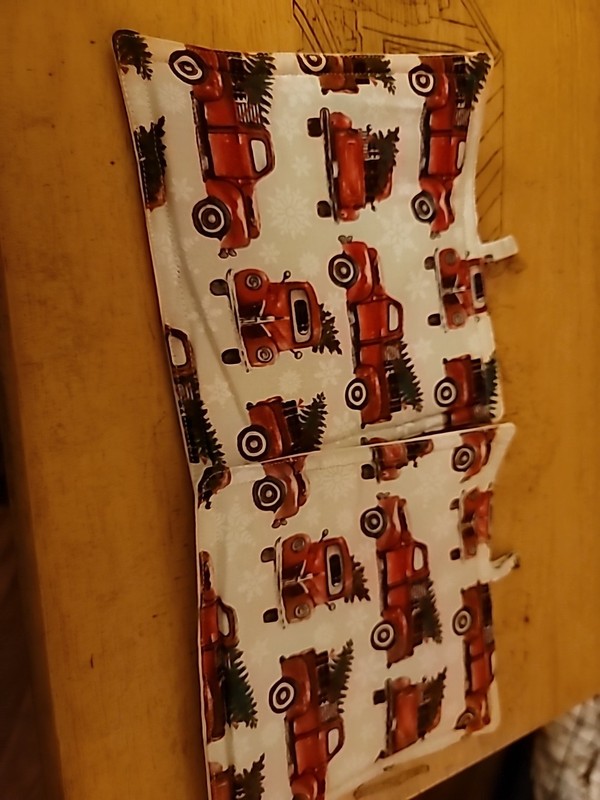 Pot Holders Red Christmas Truck Full Of Trees Pot Holders