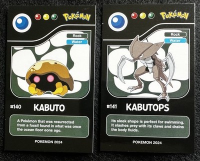 KABUTO X KABUTOPS EVOLUTION - POKEMON KANTO CCG POKEDEX BLACK RE-EDITIONS