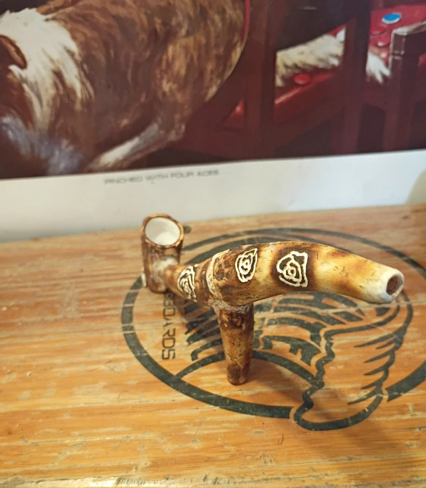 deer antler pipe - Image 4 of 4