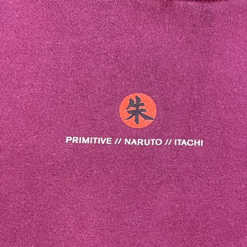 Primitive Naruto Hoodie Sweatshirt Adult Medium Burgundy Itachi Anime Skateboard - Picture 4 of 10