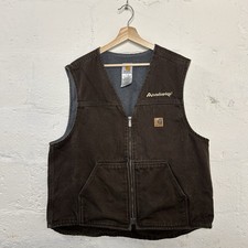 Vintage Carhartt Fleece-Lined Rugged Vest Dark Brown V19 DKB