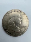 1950-D Franklin Half Dollar 90% Silver Key Low Mintage Denver Mint 50c F-VF