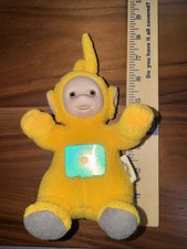 Vintage Teletubbies Laa Laa Plush Yellow Doll Playskool Cute Toy