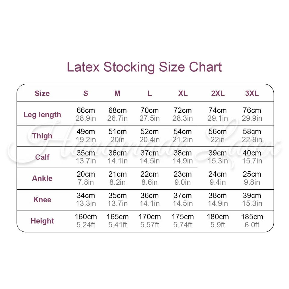 Latex Langstrümpfe Transparent Gummi Unisex Long Tight Scoks Handarbeit - Bild 2 von 3