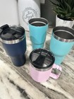 Lot Of 4 Used Rctic Insulated Cups Stainless Steel 2 Lids — photo 2
