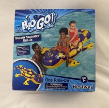 H2O Go Pool Float Splashin’ Salamander Ride-on Heavy Duty Handles 70.5”x44”x13.5