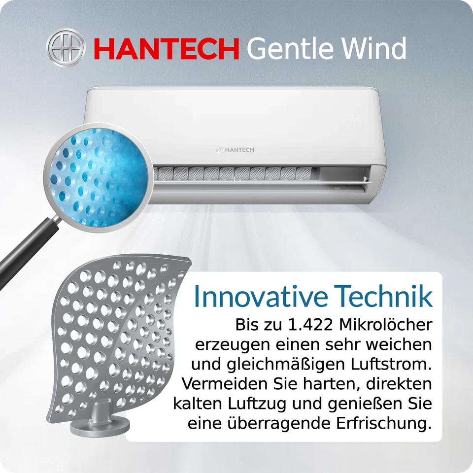 Split Klimaanlage 9000 BTU 2,6 kW H-PRO Klimagerät für 30m² Komplettset  - Bild 4 von 4