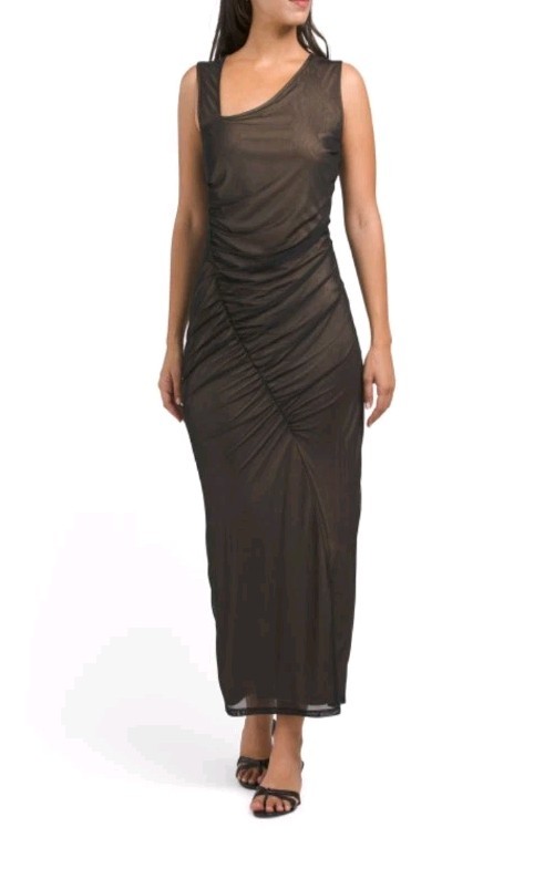 DKNYAsymmetrical Neck Maxi Dress