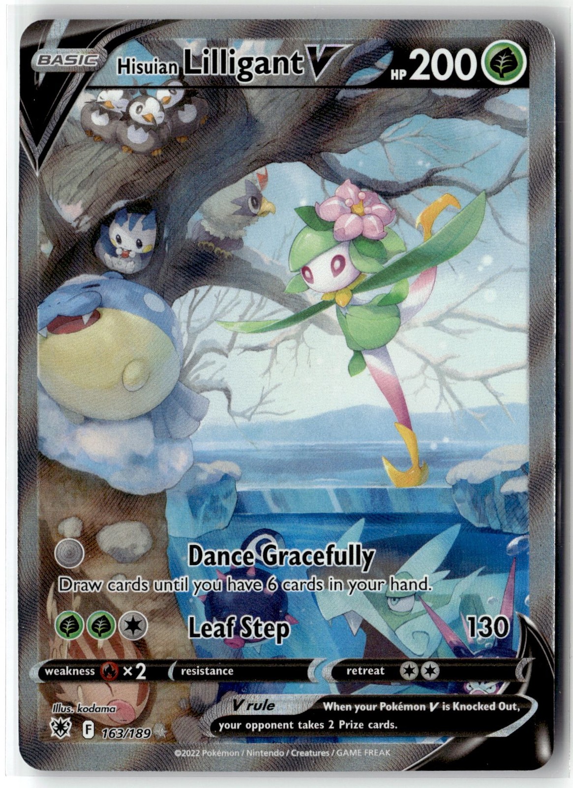 Hisuian Lilligant V ⭐️ 163/189 Holo Rare Ultra Astral Radiance 2022 Pokemon NM
