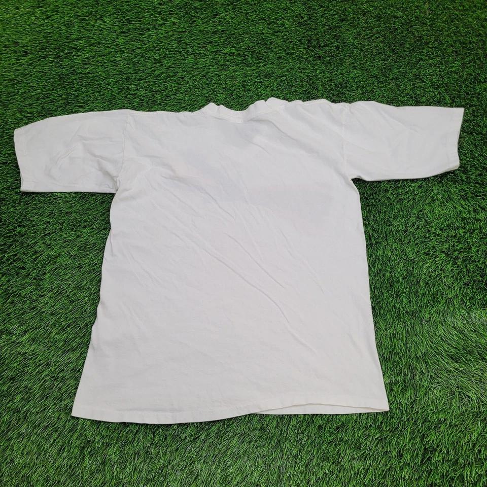 Camisa vintage ASICS para mujer XL 21x26 blanca Foto 2 de 4