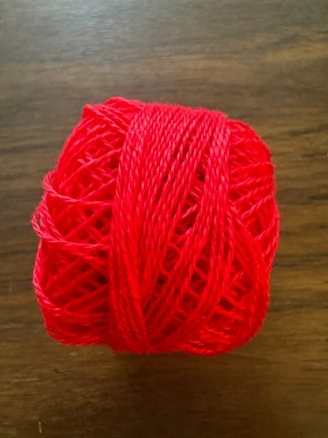 Hilo de ganchillo/bordar hilo de algodón rojo persa DMC #666 - 10 rollos Foto 2 de 4