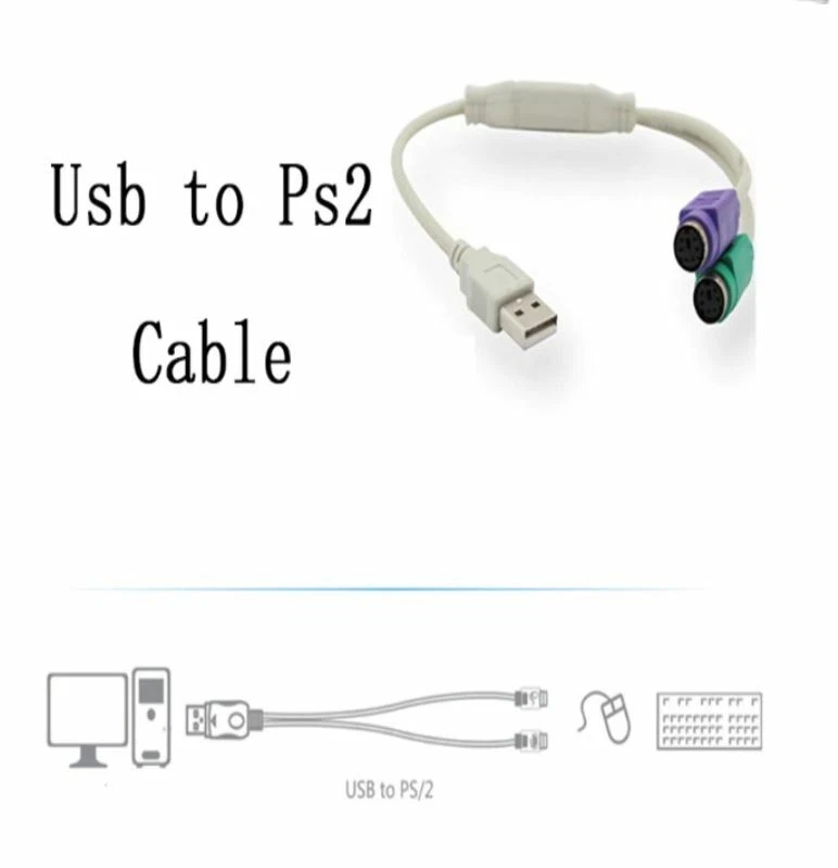 Cavo da USB A PS2 connettore 6p convertitore adattatore per pc mouse tastiera - Immagine 3 di 3