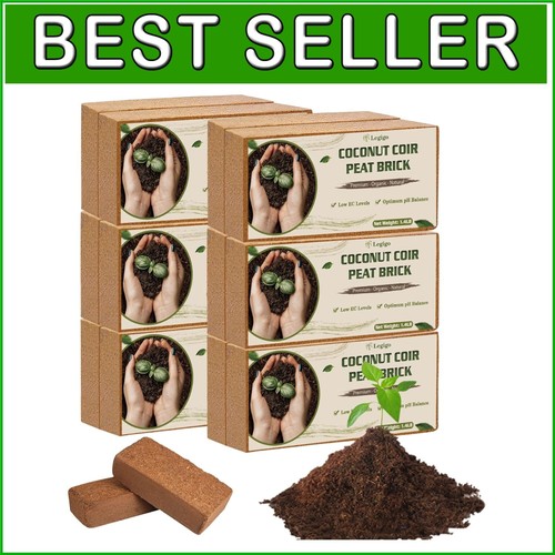 12 Pack Organic Coco Coir Bricks - Eco-Friendly Planting Medium - 100% Natural
