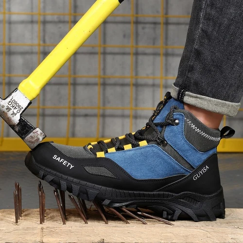 Herren Sicherheits Arbeitsschuhe Unverwüstlich Stahlkappe Stiefel Pannensicher Schuhe - Bild 4 von 14