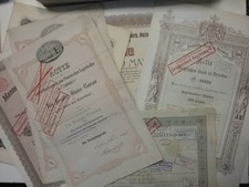 Schn&auml;ppchen ! 124 deutsche Wertpapiere von 1870 bis 1926