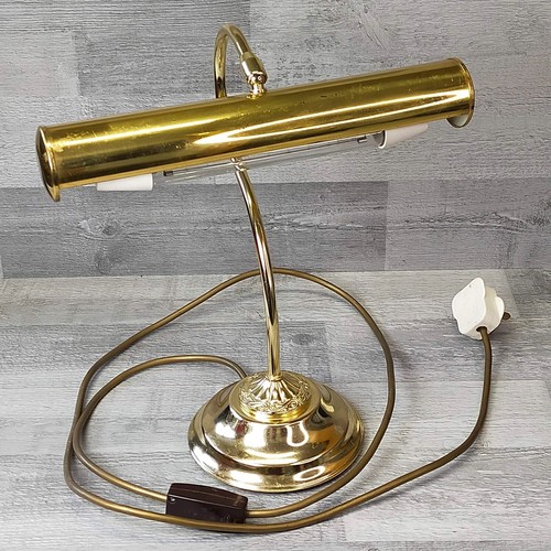 Vintage Brass Swan Neck Adjustable Desk, Bankers, Piano Lamp - Picture 2 of 13