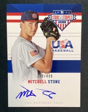 2017 Panini USA Baseball Stars & Stripes /499 Mitchell Stone #28 Auto
